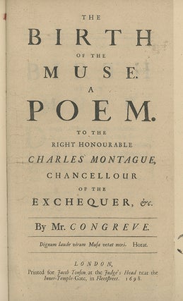 Book ID: 20055 The Birth of the Muse. A Poem. To the Right Honourable Charles...