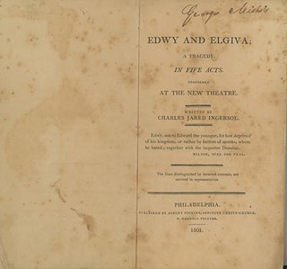 Book ID: 27323 Edwy and Elgiva; A Tragedy, in Five Acts. Performed at the New...