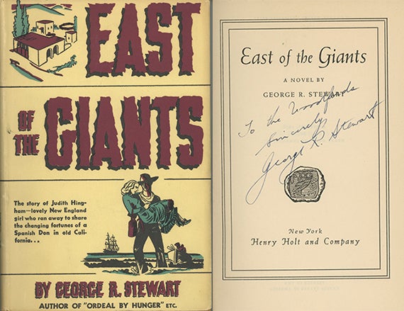 Book ID: 27796 East of the Giants: A Novel. GEORGE R. STEWART.