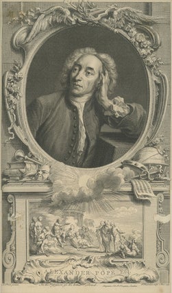 Book ID: 27859 Original engraving of a portrait of Alexander Pope after a...