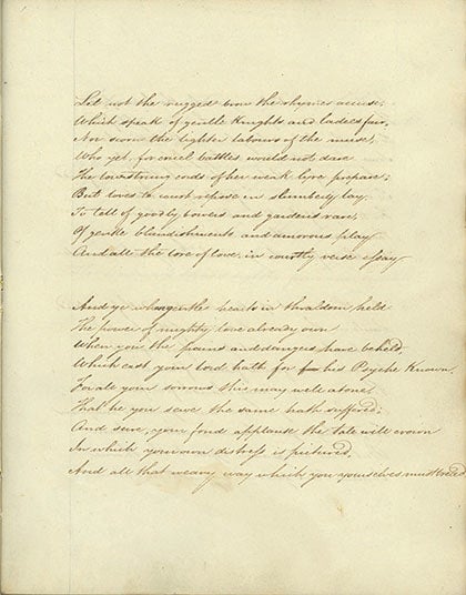 Book ID: 28265 Psyche / or / The Legend of Love / — Castos docet et pios amores. / Martial [Manuscript title underscored with a double line, below which is the annotation in another hand:] “An Unpublished Poem by Mrs. H. Tighe.”. MARY TIGHE.