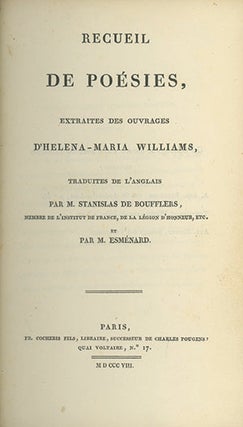 Book ID: 28308 Recueil de Poésies, Extraites des Ouvrages d'Helena-Maria...