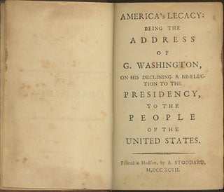 Book ID: 28550 America's Lecacy [sic]: Being the Address of G. Washington, on...
