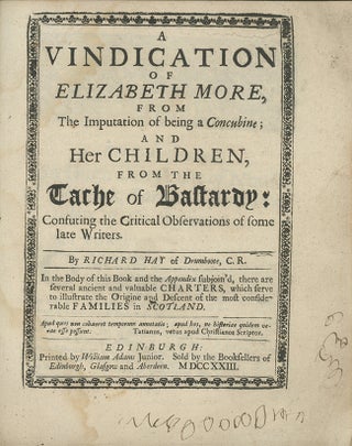 Book ID: 28656 A Vindication of Elizabeth More, from the Imputation of Being a...