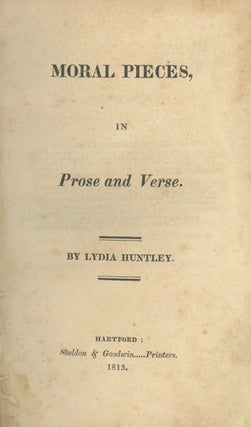 Book ID: 28871 Moral Pieces in Prose and Verse. By Lydia Huntley. LYDIA HUNTLEY...
