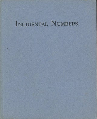 Book ID: 29026 Incidental Numbers. ELINOR WYLIE
