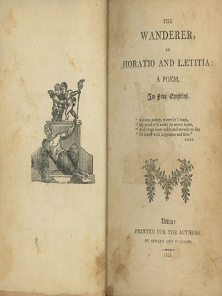 Book ID: 29049 The Wanderer, or Horatio and Laetitia: A Poem, in Five Epistles....