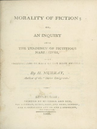 Book ID: 29107 Morality of Fiction; or, An Inquiry into the Tendency of...