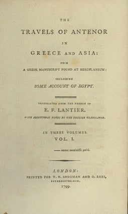 Book ID: 29118 The Travels of Antenor in Greece and Asia: From a Greek...