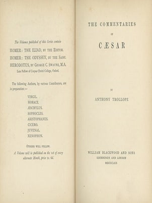 Book ID: 29120 The Commentaries of C&aelig;sar. GREEK, LATIN LITERATURE