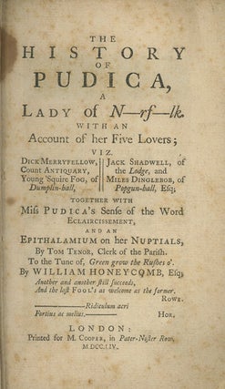Book ID: 29125 The History of Pudica, a Lady of N-rf-lk. With an Account of her...